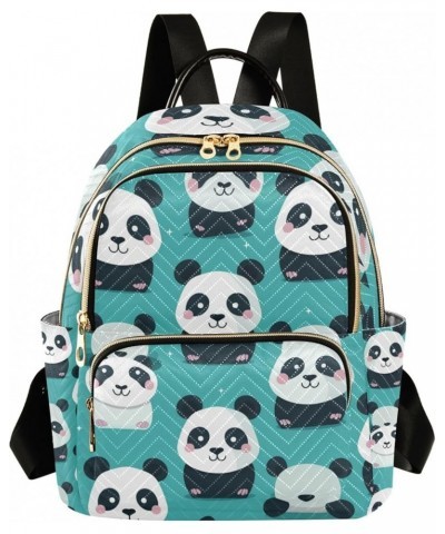 Mini Backpack Purse for Women, Cute Pandas Green Travel Bag Casual Daypack Shoulder Bag Medium $14.40 Backpacks