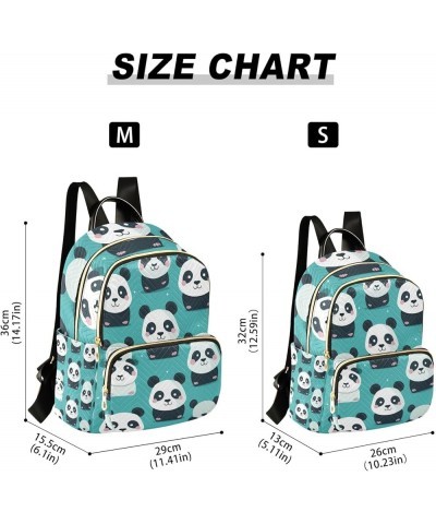 Mini Backpack Purse for Women, Cute Pandas Green Travel Bag Casual Daypack Shoulder Bag Medium $14.40 Backpacks