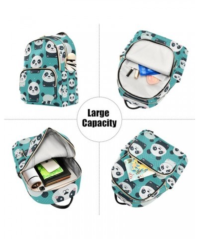 Mini Backpack Purse for Women, Cute Pandas Green Travel Bag Casual Daypack Shoulder Bag Medium $14.40 Backpacks