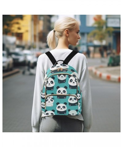 Mini Backpack Purse for Women, Cute Pandas Green Travel Bag Casual Daypack Shoulder Bag Medium $14.40 Backpacks