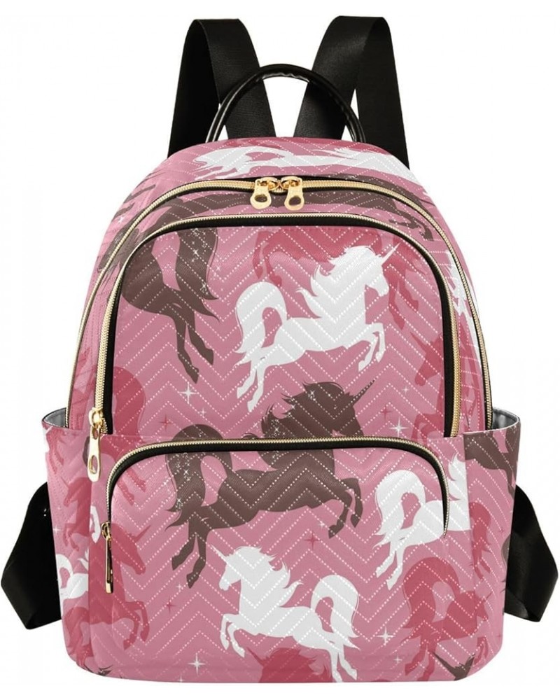 Fashion Backpack Mini Backpack Purse Casual Daily Backpack Unicorn Shadow for Travel for College Work Medium $13.94 Backpacks