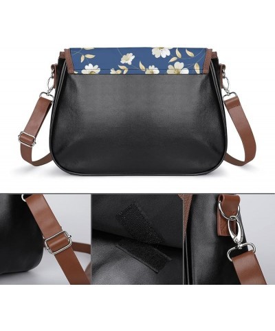 Printed Shoulder Crossbody Bag Leather Hobo Bags Medium Ladies Top Handles Satchels Stars Stripes Retro Color13 $22.08 Hobo Bags