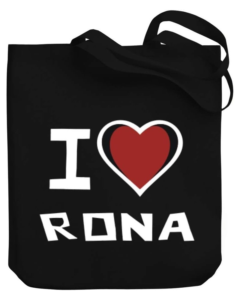 I love Rona Bicolor Heart Canvas Tote Bag 10.5" x 16" x 4 $17.60 Totes