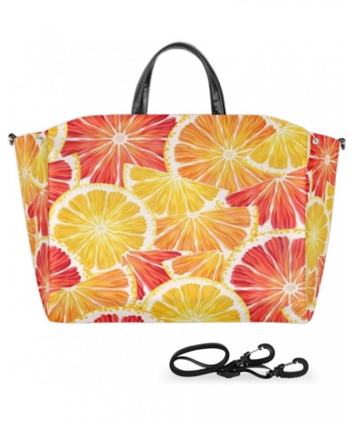 Citrus Fruits Large Tote Bag for Women Travel Should Bag Big Oversized Totes Waterproof Crossbody Tote Bag with Adjustable St...