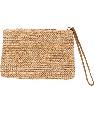 1pc Straw Wallet Beach Handbag Hand Purse Wristlet Handbag Straw Purse Women Purses Straw Clutch Bags for Women Ladies Wallet...