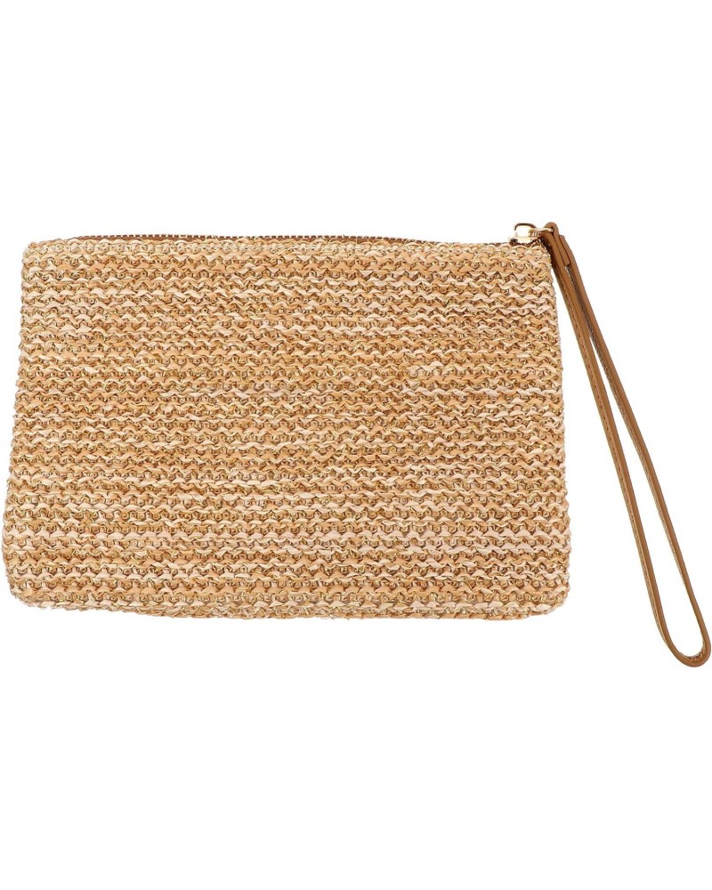 1pc Straw Wallet Beach Handbag Hand Purse Wristlet Handbag Straw Purse Women Purses Straw Clutch Bags for Women Ladies Wallet...