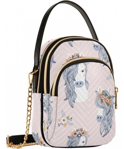 Adorable Horses Crossbody Bags for Women Small Purse Chain Shoulder Bags Hand Bag for Work Travel Gifts $10.66 Shoulder Bags