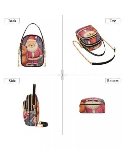 Happy Christmas Small Crossbody Sling Bag for Women Cell Phone Purse Bag Shoulder Handbags with 3 Pockets $14.03 Crossbody Bags