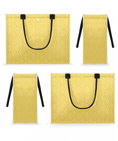 Yellow Rhombus Large Tote Bag Retro Pattern Shoulder Bag For Women Teachers Nurses Work Shopping Travel Handbag Purse $9.76 T...