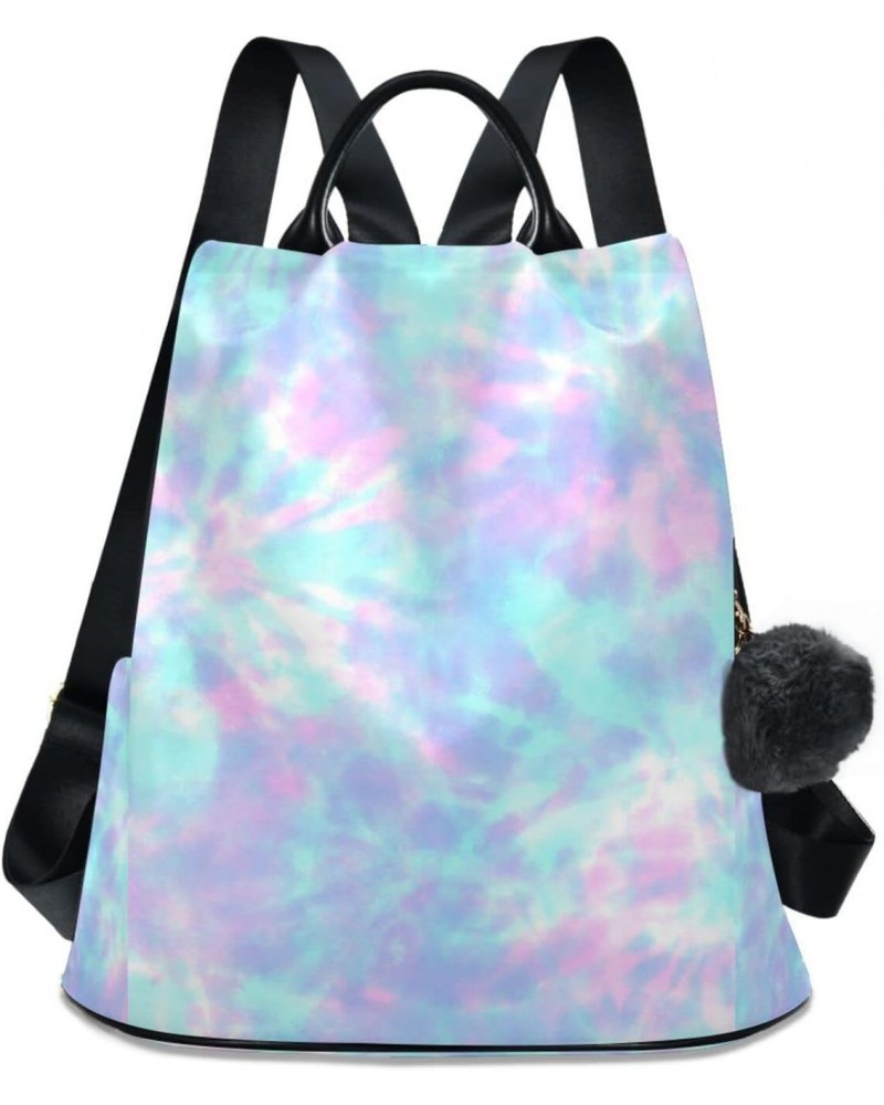 Tie Dye Pastel Ornamental Polyester Backpack Purse Travel Bag for Women Fashion Back Pack Shoulder Bag $20.39 Backpacks