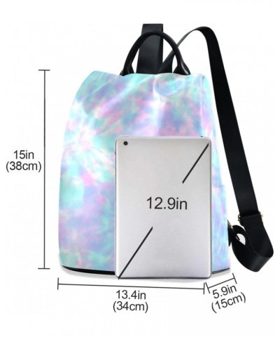 Tie Dye Pastel Ornamental Polyester Backpack Purse Travel Bag for Women Fashion Back Pack Shoulder Bag $20.39 Backpacks