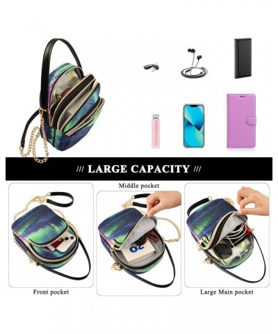 Polar Lights Crossbody Handbags for Women Casual Leather Shoulder Phone Purse $13.51 Crossbody Bags