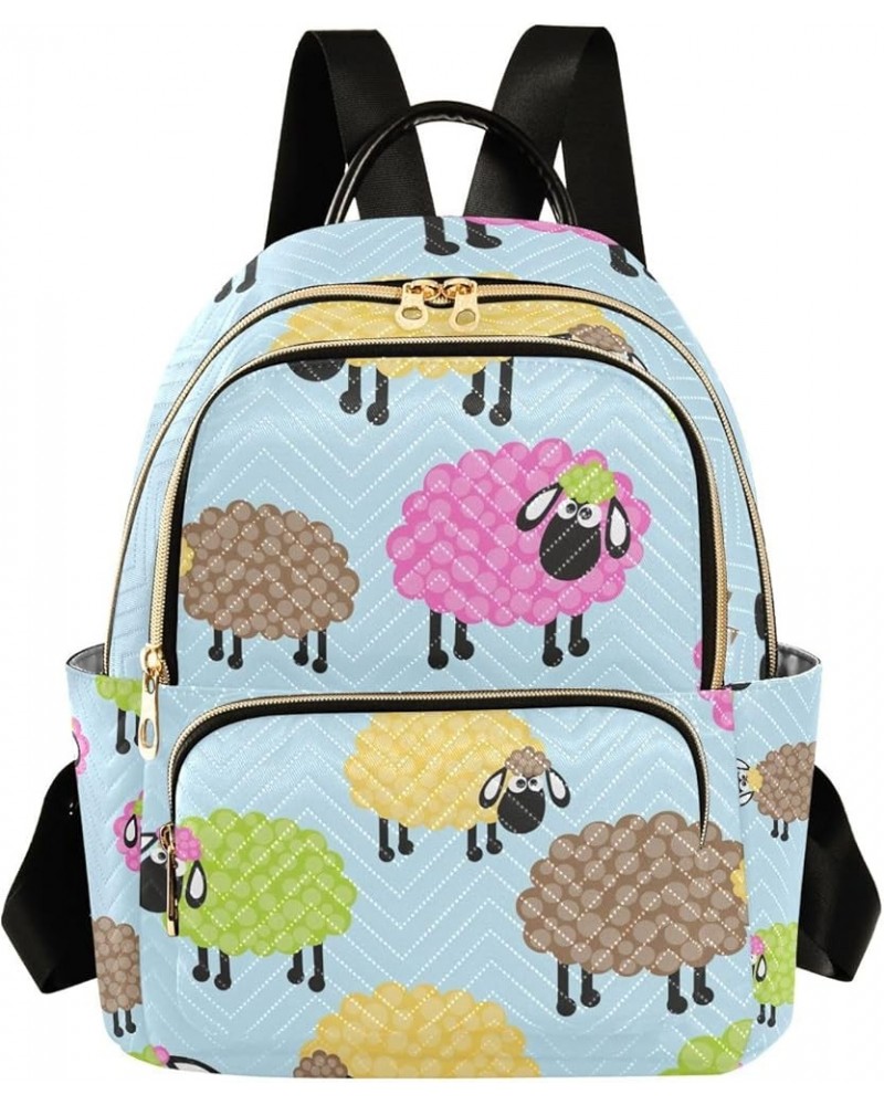 Cute Pig Women Backpack with Compartments, Small Backpacks Fashional Workout Backpack for Women Funny Sheep Medium $16.11 Bac...