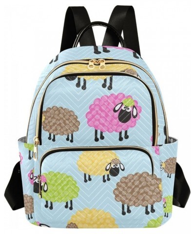 Cute Pig Women Backpack with Compartments, Small Backpacks Fashional Workout Backpack for Women Funny Sheep Medium $16.11 Bac...