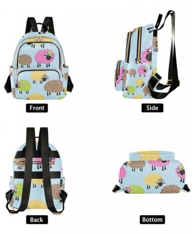 Cute Pig Women Backpack with Compartments, Small Backpacks Fashional Workout Backpack for Women Funny Sheep Medium $16.11 Bac...