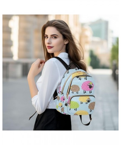 Cute Pig Women Backpack with Compartments, Small Backpacks Fashional Workout Backpack for Women Funny Sheep Medium $16.11 Bac...