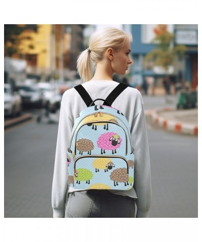 Cute Pig Women Backpack with Compartments, Small Backpacks Fashional Workout Backpack for Women Funny Sheep Medium $16.11 Bac...