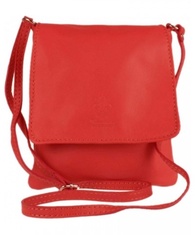 Womens Genuine Leather Cross-Body Bag Red $36.47 Crossbody Bags