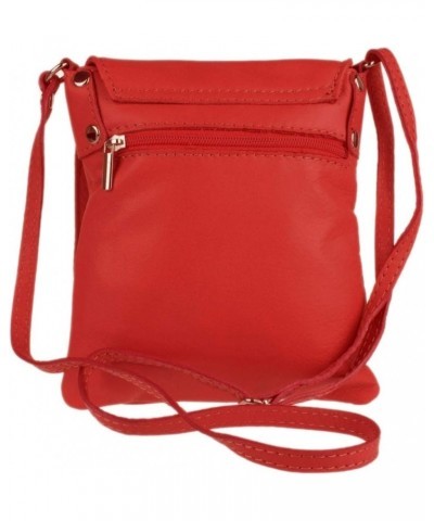 Womens Genuine Leather Cross-Body Bag Red $36.47 Crossbody Bags