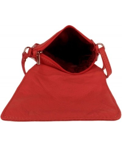 Womens Genuine Leather Cross-Body Bag Red $36.47 Crossbody Bags