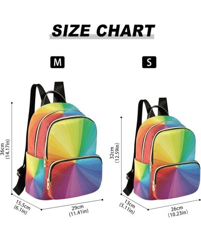 Rainbow Swirl Tie Dye Backpack for Women, Shoulder Bag Lightweight Mini Backpack Casual Daypack Back Pack Mini(10.23'' x 5.11...