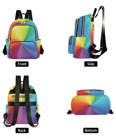 Rainbow Swirl Tie Dye Backpack for Women, Shoulder Bag Lightweight Mini Backpack Casual Daypack Back Pack Mini(10.23'' x 5.11...