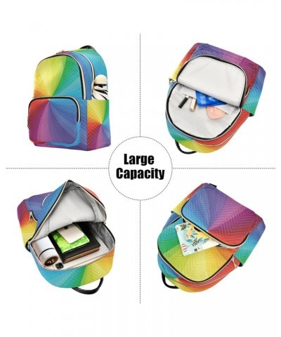 Rainbow Swirl Tie Dye Backpack for Women, Shoulder Bag Lightweight Mini Backpack Casual Daypack Back Pack Mini(10.23'' x 5.11...