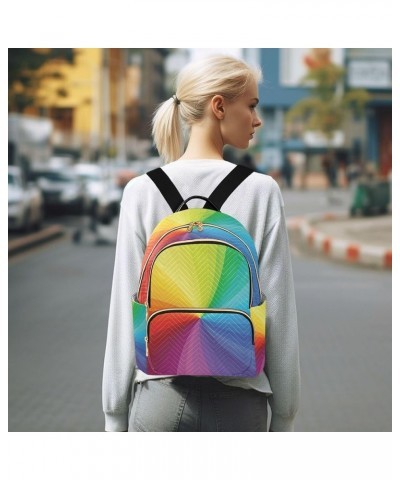 Rainbow Swirl Tie Dye Backpack for Women, Shoulder Bag Lightweight Mini Backpack Casual Daypack Back Pack Mini(10.23'' x 5.11...