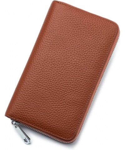 Multifunctional RFID Women Men Wallet Coin Purse Large Capacity First Layer Cowhide Leather Zipper Organ Passport Card Holder...