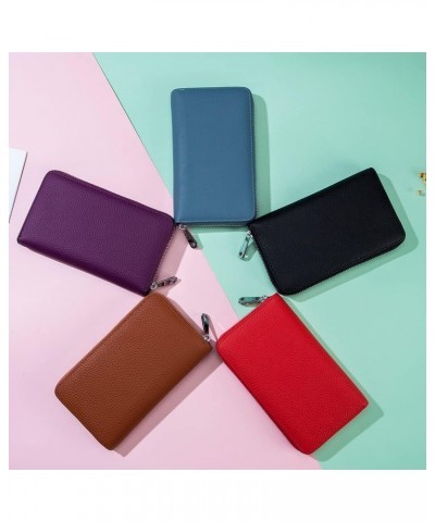 Multifunctional RFID Women Men Wallet Coin Purse Large Capacity First Layer Cowhide Leather Zipper Organ Passport Card Holder...