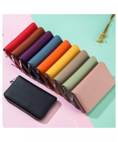 Multifunctional RFID Women Men Wallet Coin Purse Large Capacity First Layer Cowhide Leather Zipper Organ Passport Card Holder...