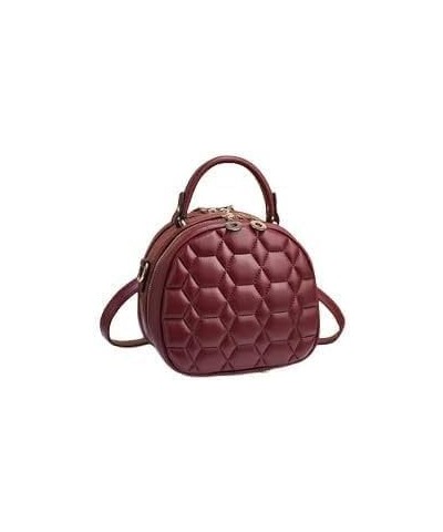 Women Fashion Quilted Handbags Leather Handbags With Shoulder Strap For Office Date Party Small Practical Bags Red $15.59 Totes