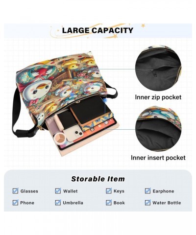 Cute Cartoon Duck Hobo Crossbody Bags for Women Leather Large Shoulder Bag Cross Body Spring Flower Heart Trendy Womens Tote ...