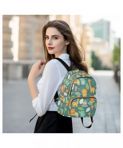 Jungle Animals Backpack Purse for Women Small Mini Women's Fashion Backpack with Strap Handbag Lady Purse,S $13.05 Backpacks