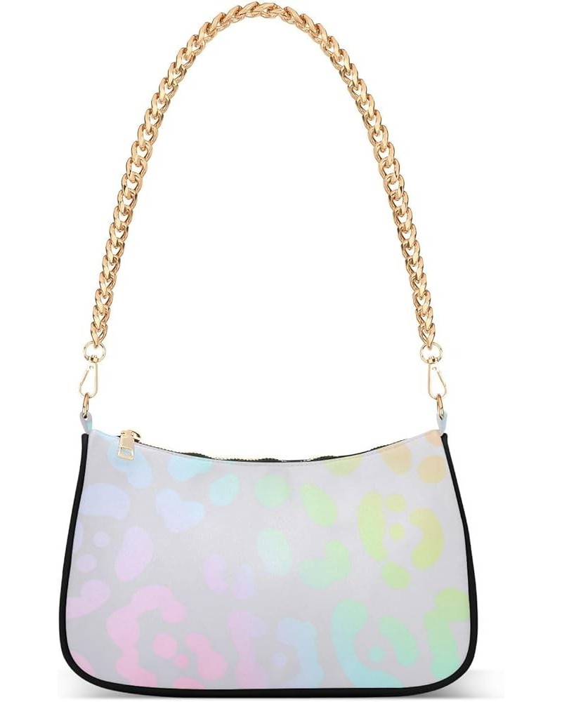 Van Gogh Starry Night Mini Handbag, Cute Hand Bag Rainbow Leopard Holographic Foil Cheetah $13.50 Clutches