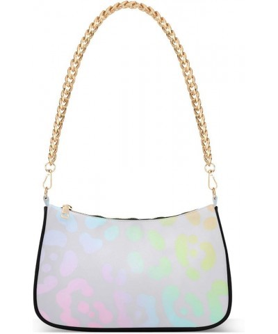 Van Gogh Starry Night Mini Handbag, Cute Hand Bag Rainbow Leopard Holographic Foil Cheetah $13.50 Clutches