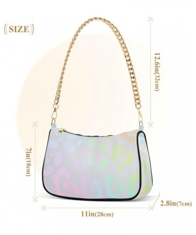 Van Gogh Starry Night Mini Handbag, Cute Hand Bag Rainbow Leopard Holographic Foil Cheetah $13.50 Clutches