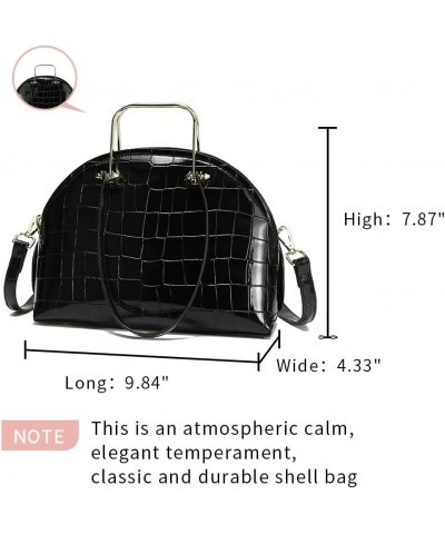 Purses for Women Fashion Handbag Ladies Satchel Bags PU Leather Top Handle Shoulder Tote Bags 3 Black $20.15 Totes