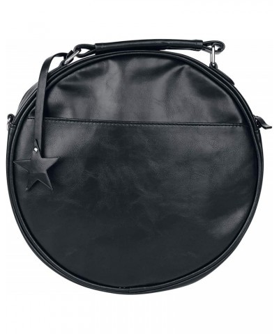 Pentagram Handbag Round - Gothic Crossbody Purse - Black Faux Leather Bag $17.98 Shoulder Bags