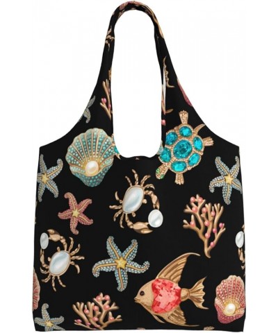 Starfish Single Shoulder Commuter Canvas Tote Bags For Women And Men Starfish 14 $12.75 Totes