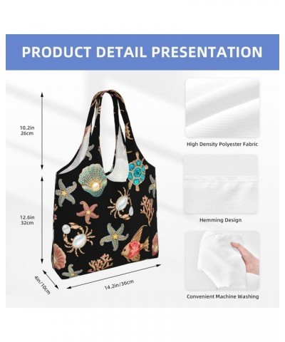 Starfish Single Shoulder Commuter Canvas Tote Bags For Women And Men Starfish 14 $12.75 Totes