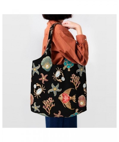 Starfish Single Shoulder Commuter Canvas Tote Bags For Women And Men Starfish 14 $12.75 Totes