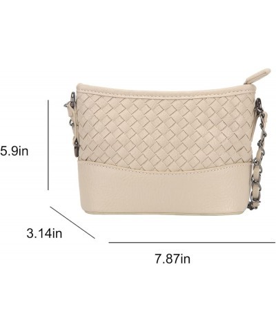 Crossbody Bag Extra Long Strap Faux Leather Basket Weaving Fashion Novelty Small Purses and Handbags For Women Sand-2Pcs $21....