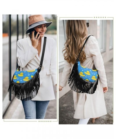 Purses for Moms Fringe Crossbody Bags for Ladies Trendy Shoulder Bag Cute Yellow Rubber Ducks Ducklings Soap $12.18 Crossbody...