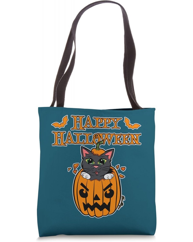 Happy Halloween design cat in pumpkin Jack O´Latern party Tote Bag $11.44 Totes