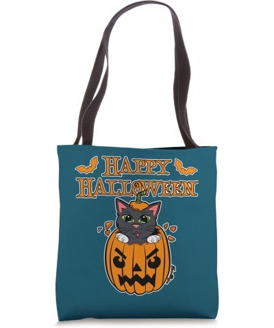 Happy Halloween design cat in pumpkin Jack O´Latern party Tote Bag $11.44 Totes