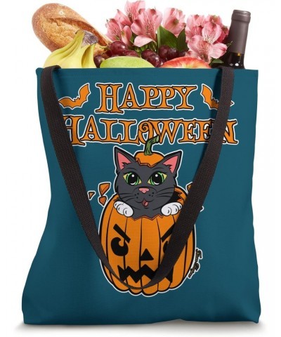 Happy Halloween design cat in pumpkin Jack O´Latern party Tote Bag $11.44 Totes