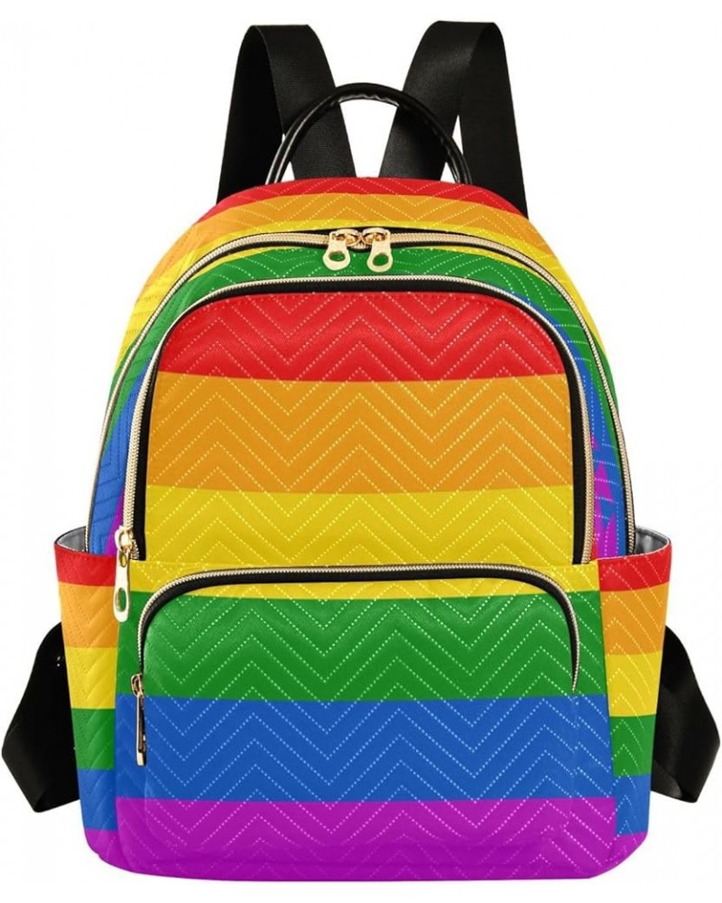 Fashion Backpack Mini Backpack Purse Casual Daily Backpack Rainbow Flag for Travel for College Work Medium $16.66 Backpacks