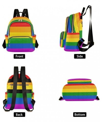 Fashion Backpack Mini Backpack Purse Casual Daily Backpack Rainbow Flag for Travel for College Work Medium $16.66 Backpacks