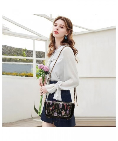 Crossbody Bags for Women Trendy Women's Black Shoulder Bag Small PU Leather Flap Cross Body Bag Handbags Pattern4 $21.72 Cros...